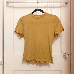 Yellow Lettuce Edge Tee